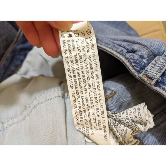 Womens Forever 21 High Rise Button Fly Jeans Skinny Fit Medium Wash Denim 28" - Picture 6 of 7